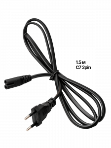 Орбита OT-ELS05 Черный сетевой шнур (С7/2.5А) -1м